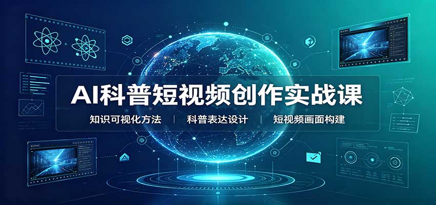 AI科普短视频创作实战课：配套要点文档，文案与视频提示词模板教学-精品虚拟资源库