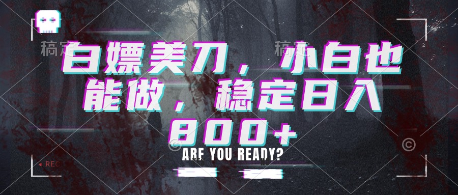 白嫖美刀,小白也能做,稳定日入800+-精品虚拟资源库