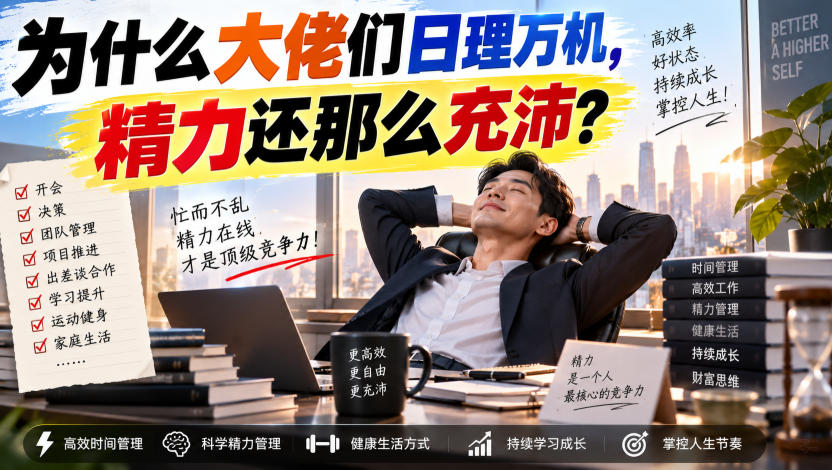 付费文章：为什么大佬们日理万机，精力还那么充沛？-精品虚拟资源库