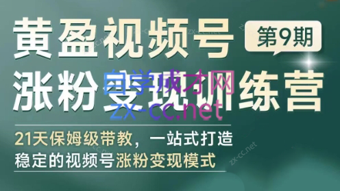 黄盈·视频号涨粉变现训练营-精品虚拟资源库
