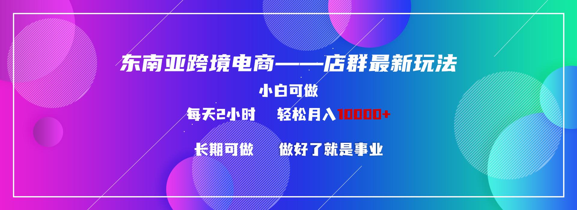 东南亚跨境电商店群新玩法2—小白每天两小时 轻松10000+-精品虚拟资源库