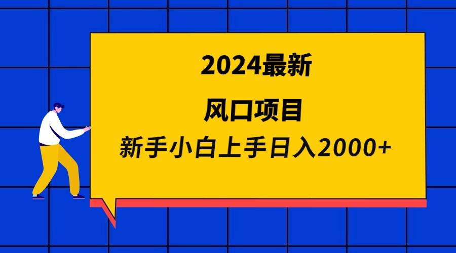 (9483期)2024最新风口项目 新手小白日入2000+-精品虚拟资源库