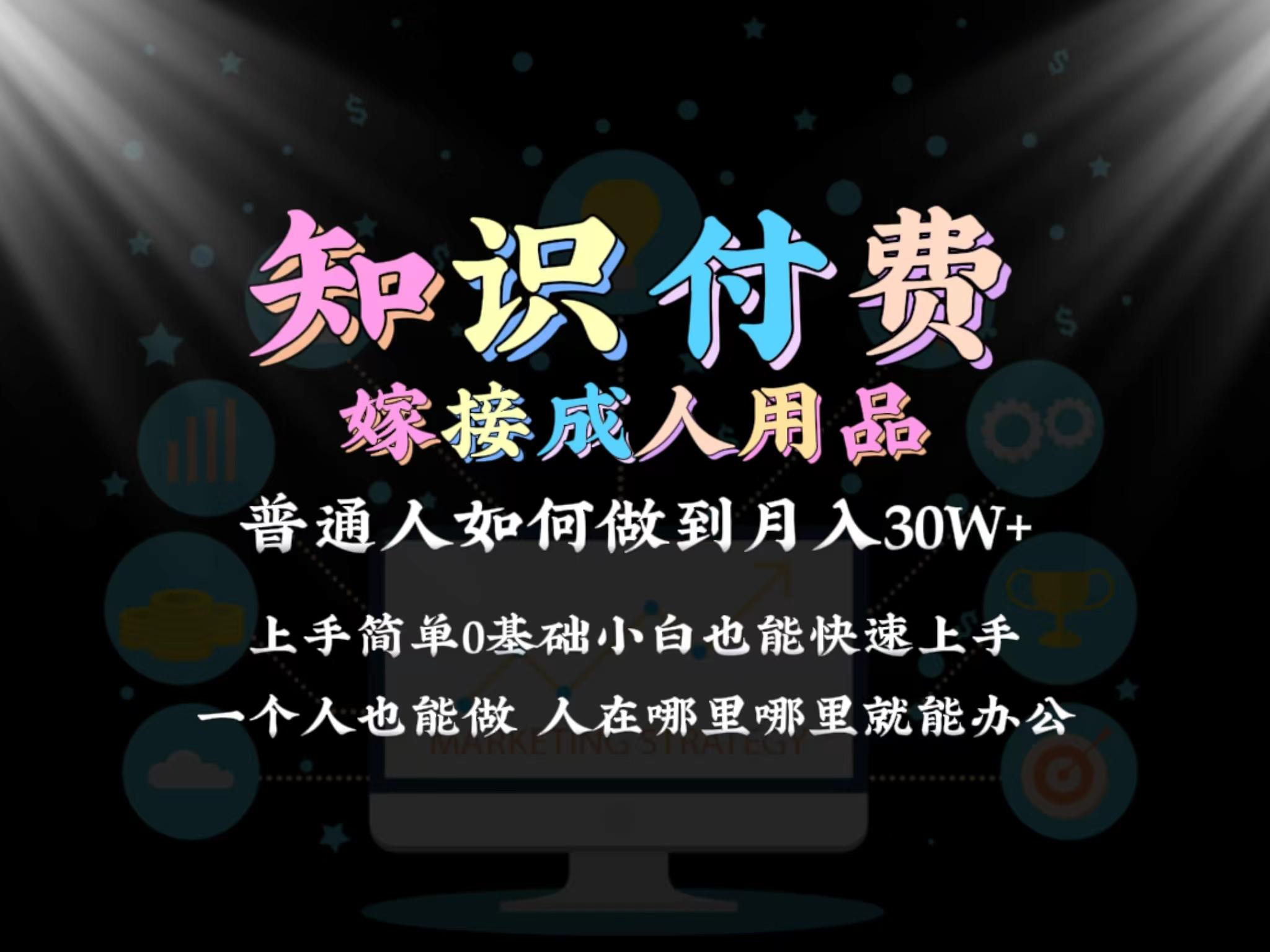 2024普通人做知识付费结合成人用品如何实现单月变现30w 保姆教学1.0-精品虚拟资源库