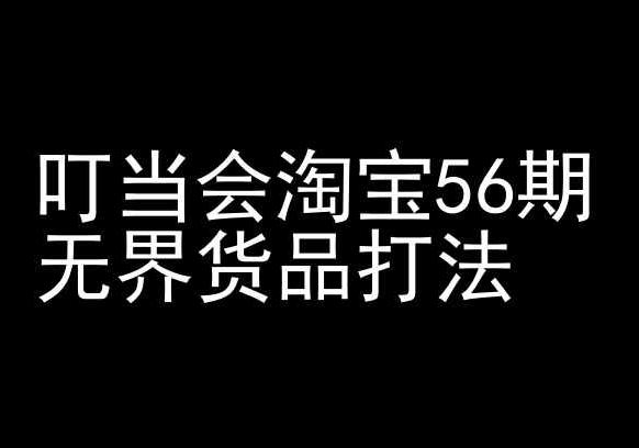 叮当会淘宝56期：无界货品打法-淘宝开店教程-精品虚拟资源库