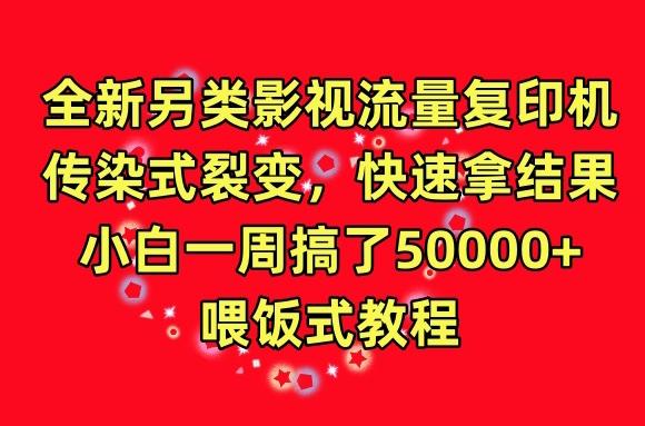 全新另类影视流量复印机，传染式裂变，快速拿结果，小白一周搞了50000+，喂饭式教程【揭秘】-精品虚拟资源库