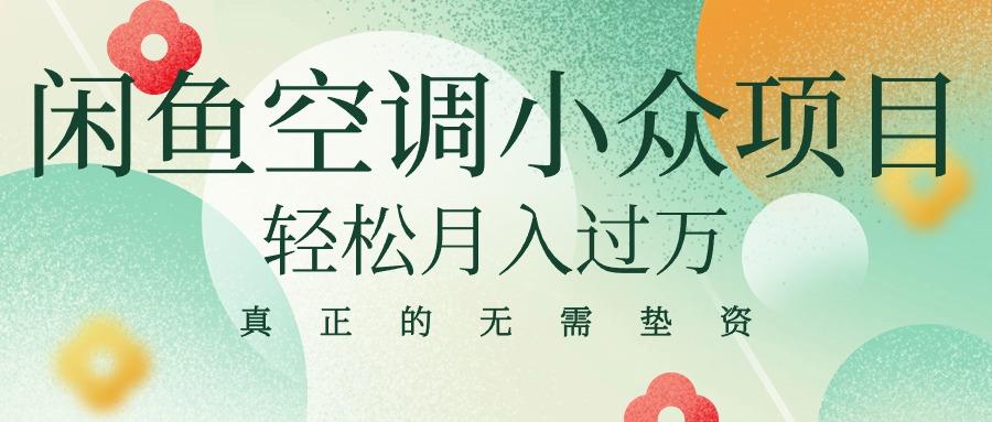 闲鱼卖空调小众项目 轻松月入过万 真正的无需垫资金-精品虚拟资源库