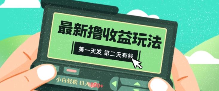 2024最新撸视频收益玩法，第一天发，第二天就有钱-精品虚拟资源库
