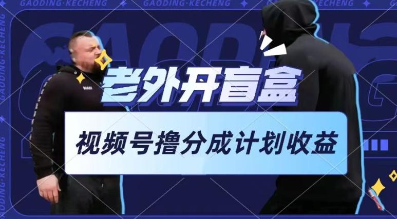 老外开盲盒视频，撸视频号分成计划收益，每天只需一小时，新手小白轻松上手【揭秘】-精品虚拟资源库