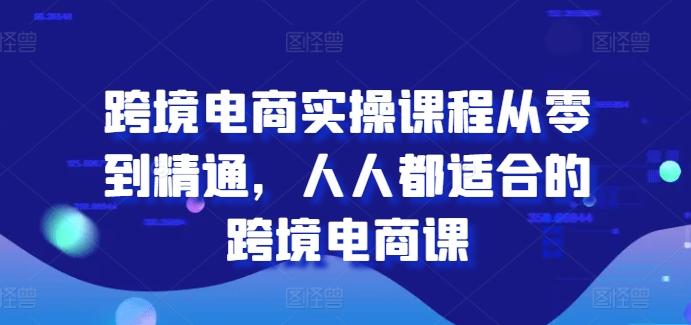 跨境电商实操课程从零到精通，人人都适合的跨境电商课-精品虚拟资源库