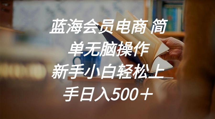 蓝海会员电商 简单无脑操作 新手小白轻松上手日入500＋-精品虚拟资源库