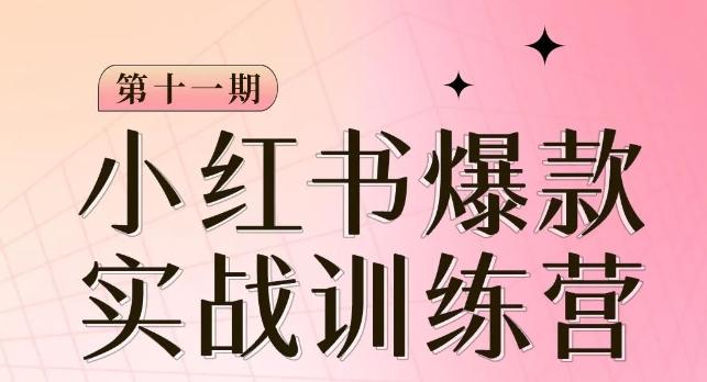小红书博主爆款训练营第11期，手把手教你从0-1做小红书，从定位到起号到变现-精品虚拟资源库
