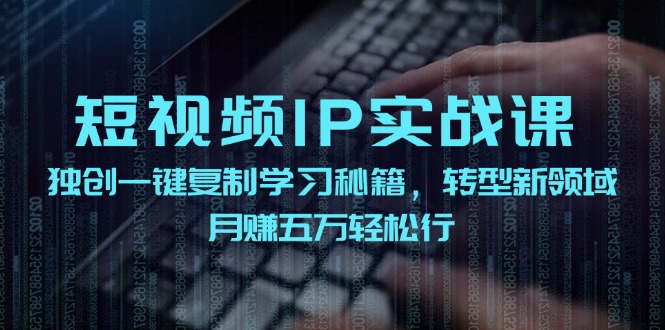 短视频IP实战课，独创一键复制学习秘籍，转战新领域，月赚五万轻松行-精品虚拟资源库