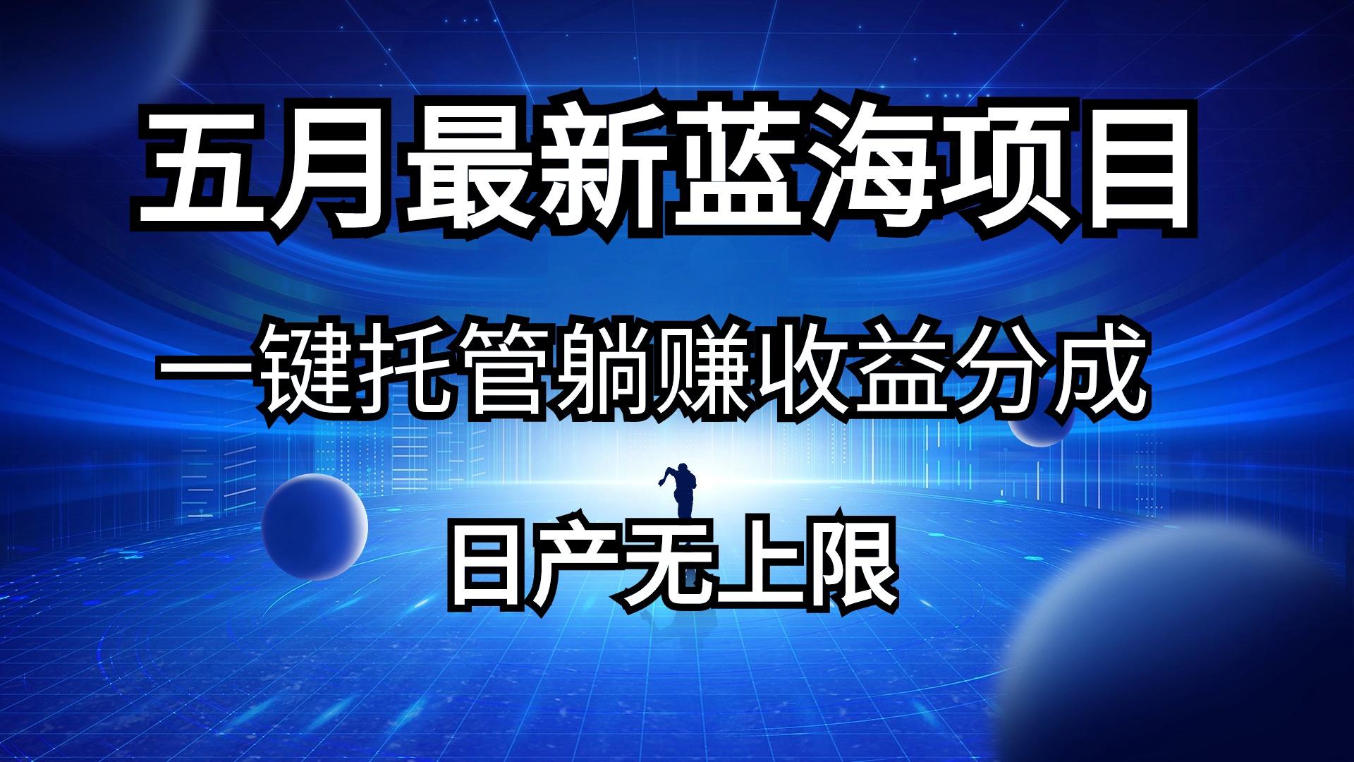 五月刚出最新蓝海项目一键托管 躺赚收益分成 日产无上限-精品虚拟资源库