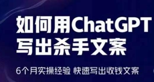 如何用ChatGPT写出杀手文案，6个月实操经验，快速写出收钱文案-精品虚拟资源库
