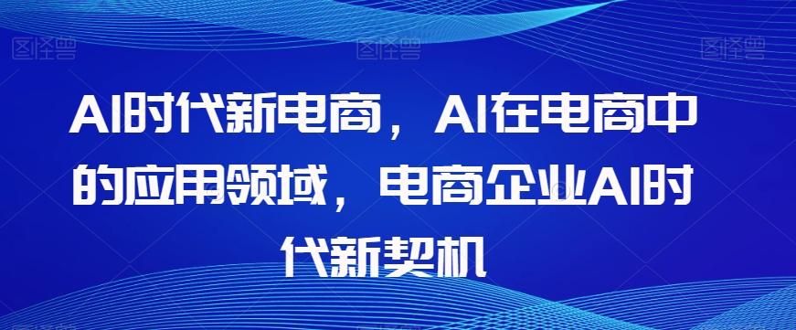 Al时代新电商，Al在电商中的应用领域，电商企业AI时代新契机-精品虚拟资源库