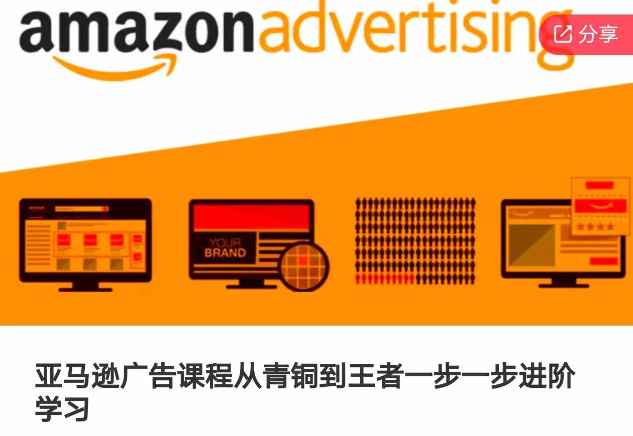 亚马逊广告课程，从青铜到王者一步一步进阶学习(更新9月)-精品虚拟资源库