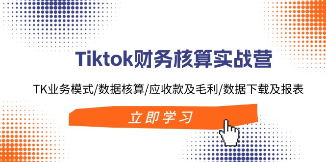 Tiktok财务核算实战营：TK业务模式/数据核算/应收款及毛利/数据下载及报表-精品虚拟资源库