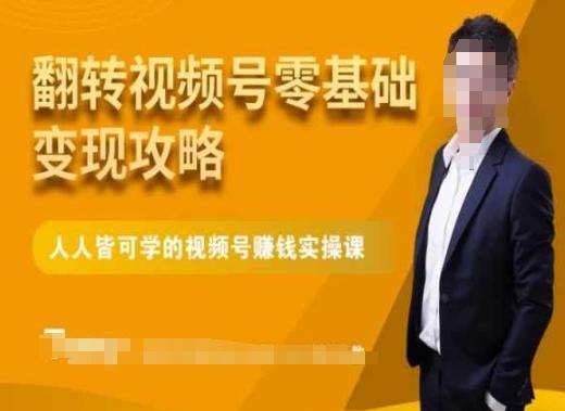 微信视频号零基础变现攻略，人人皆可学的视频号赚钱实操课-精品虚拟资源库