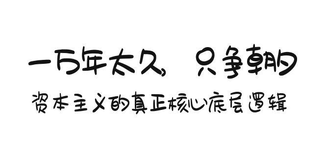 某付费文章《一万年太久，只争朝夕：资本主义的真正核心底层逻辑》-精品虚拟资源库