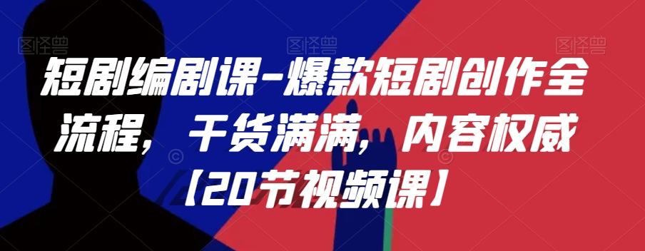 短剧编剧课-爆款短剧创作全流程，干货满满，内容权威【20节视频课】-精品虚拟资源库
