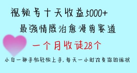 十天收益5000+，多平台捞金，视频号情感治愈漫剪，一个月收徒28个，小白一部手机轻松上手【揭秘】-精品虚拟资源库