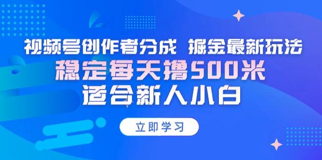 【蓝海项目】视频号创作者分成 掘金最新玩法 稳定每天撸500米 适合新人小白-精品虚拟资源库
