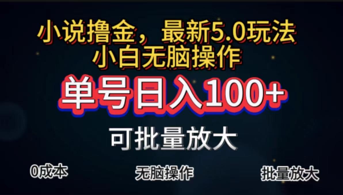 全自动小说撸金，单号日入100+小白轻松上手，无脑操作-精品虚拟资源库