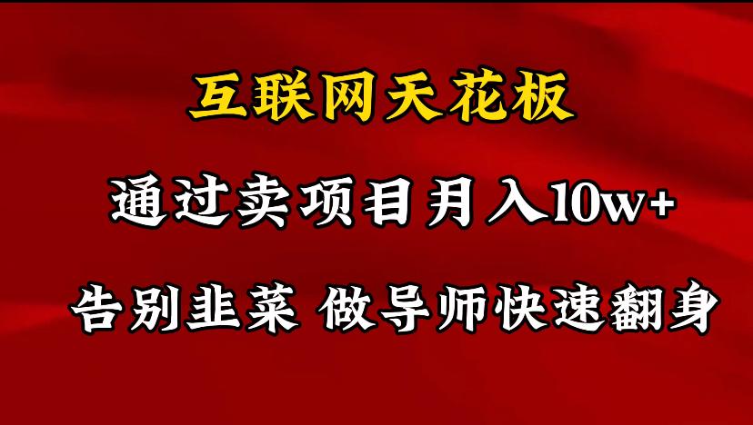 导师训练营互联网的天花板，让你告别韭菜，通过卖项目月入10w+，一定要…-精品虚拟资源库