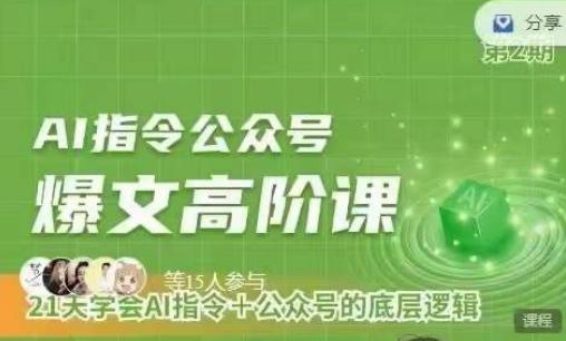 Ai指令公众号高阶课，学会ai指令+公众号的底层逻辑-精品虚拟资源库