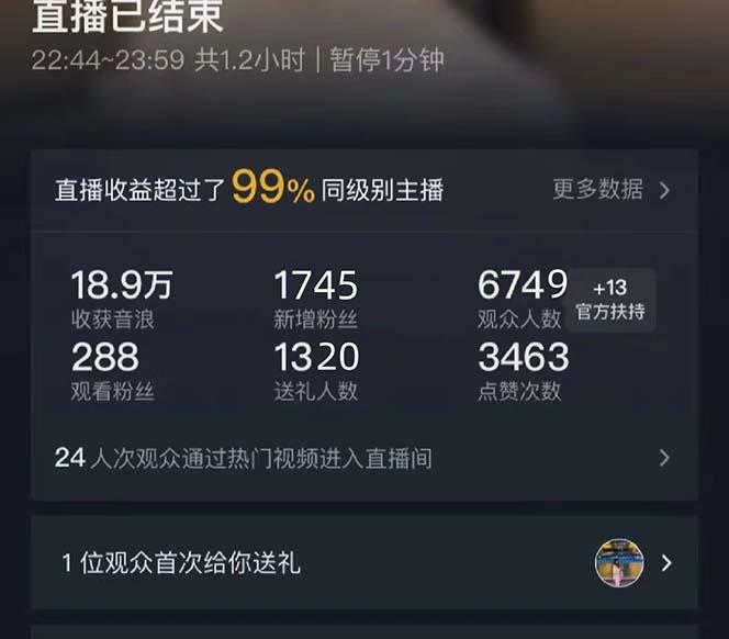 抖音美女直播，单场收益7000+,新手小白也可操作-精品虚拟资源库