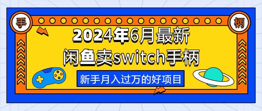 2024年6月最新闲鱼卖switch游戏手柄，新手月入过万的第一个好项目-精品虚拟资源库