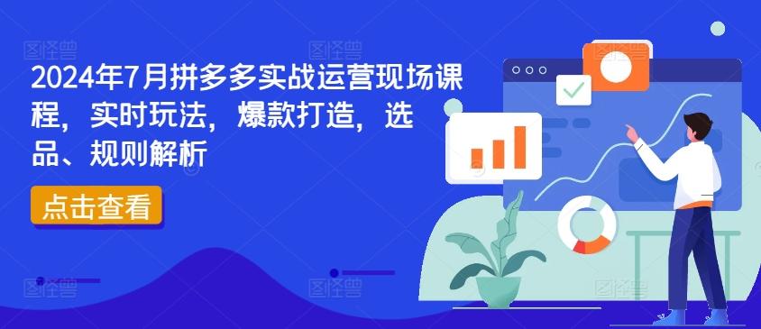 2024年7月拼多多实战运营现场课程，实时玩法，爆款打造，选品、规则解析-精品虚拟资源库