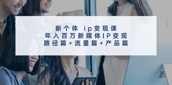 新个体ip变现课，年入百万新媒体IP变现，路径篇+流量篇+产品篇-精品虚拟资源库