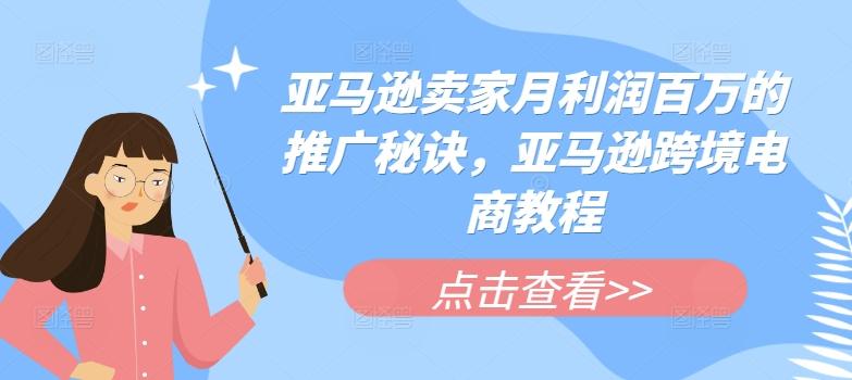 亚马逊卖家月利润百万的推广秘诀，亚马逊跨境电商教程-精品虚拟资源库
