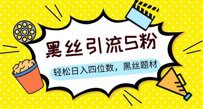 S粉变现，轻松日入四位数，黑丝题材+情感话术【揭秘】-精品虚拟资源库