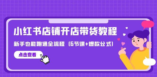 (9883期)最新小红书店铺开店带货教程，新手也能跑通全流程(6节课+爆款公式)-精品虚拟资源库