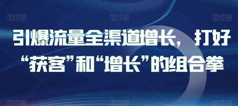 引爆流量全渠道增长，打好“获客”和“增长”的组合拳-精品虚拟资源库