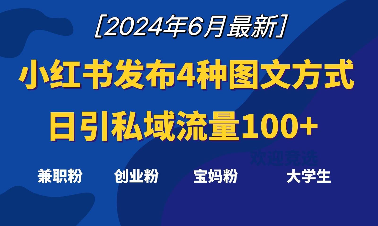 小红书发布这4种图文，就能日引私域流量100+-精品虚拟资源库