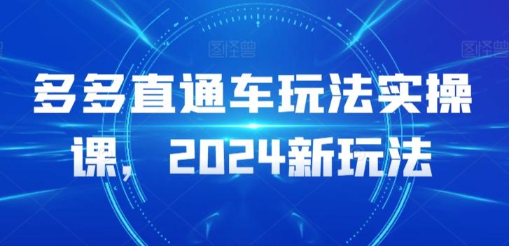 多多直通车玩法实操课，2024新玩法-精品虚拟资源库