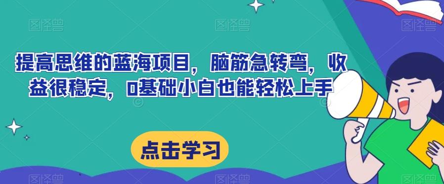 提高思维的蓝海项目，脑筋急转弯，收益很稳定，0基础小白也能轻松上手-精品虚拟资源库