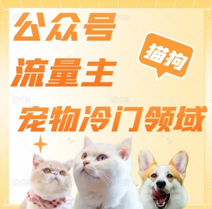 公众号流量主，萌宠冷门领域，单日收益2000+，简单暴力掘金，矩阵操作，无限放大收益！-精品虚拟资源库