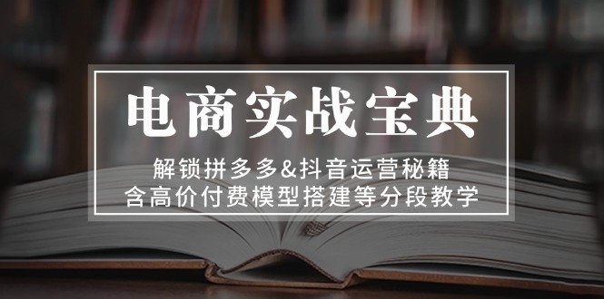 电商实战宝典 解锁拼多多&抖音运营秘籍 含高价付费模型搭建等分段教学-精品虚拟资源库