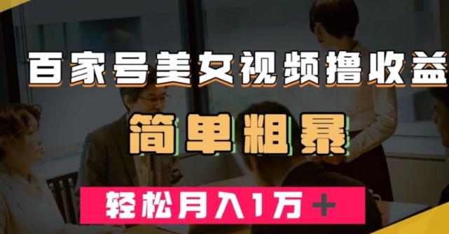 百家号美女视频撸收益，几分钟一条视频，轻松月入万元【揭秘】-精品虚拟资源库