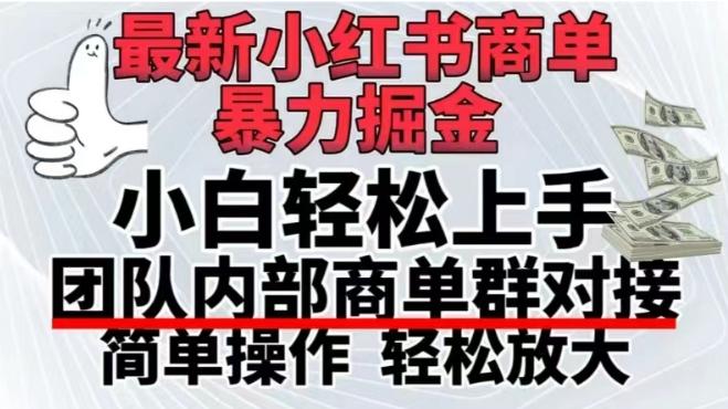 最新小红书商单，暴力掘金，单月稳定变现3W+-精品虚拟资源库