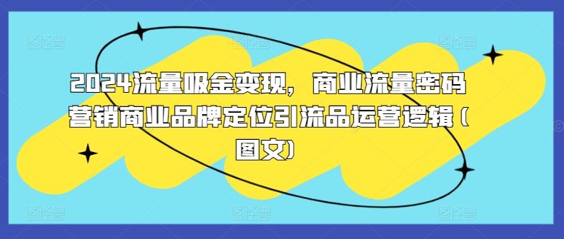 2024流量吸金变现，商业流量密码营销商业品牌定位引流品运营逻辑(图文)-精品虚拟资源库