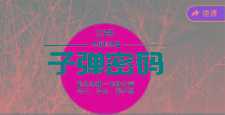 《子弹密码训练营》-用一句话文案勾人勾心卖产品，21天学到顶尖文案大师策略和技巧-精品虚拟资源库