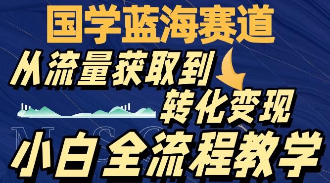 国学蓝海赛道，从流量获取，到转化变现，全流程教学-精品虚拟资源库
