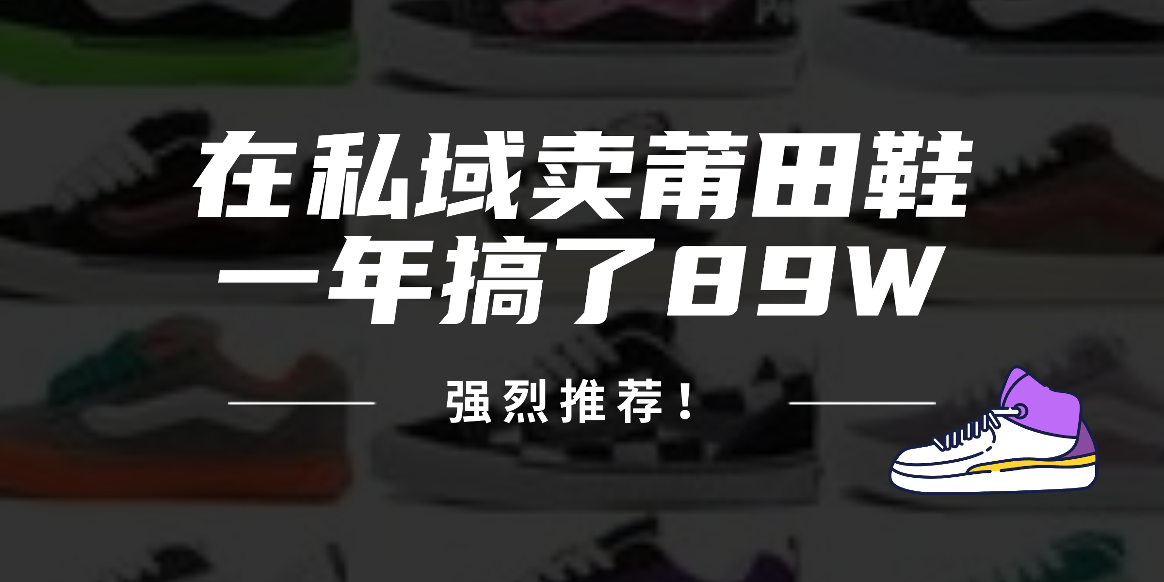 24年在私域卖莆田鞋，一年搞了89W，强烈推荐！-精品虚拟资源库