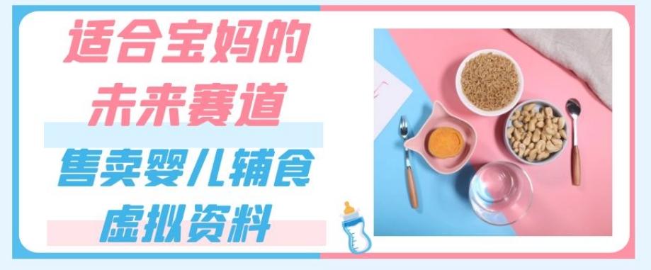适合宝妈的未来赛道，售卖婴儿辅食虚拟资料，一份9.9-69.9元闭眼赚钱-精品虚拟资源库