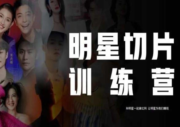 王子·明星切片线上训练营（2023），和明星一起拿红利，让明星为我们赚钱-精品虚拟资源库
